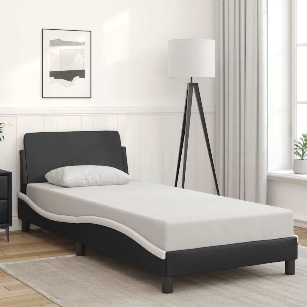 Bettgestell "Dover" Schwarz 80x200 cm Kunstleder