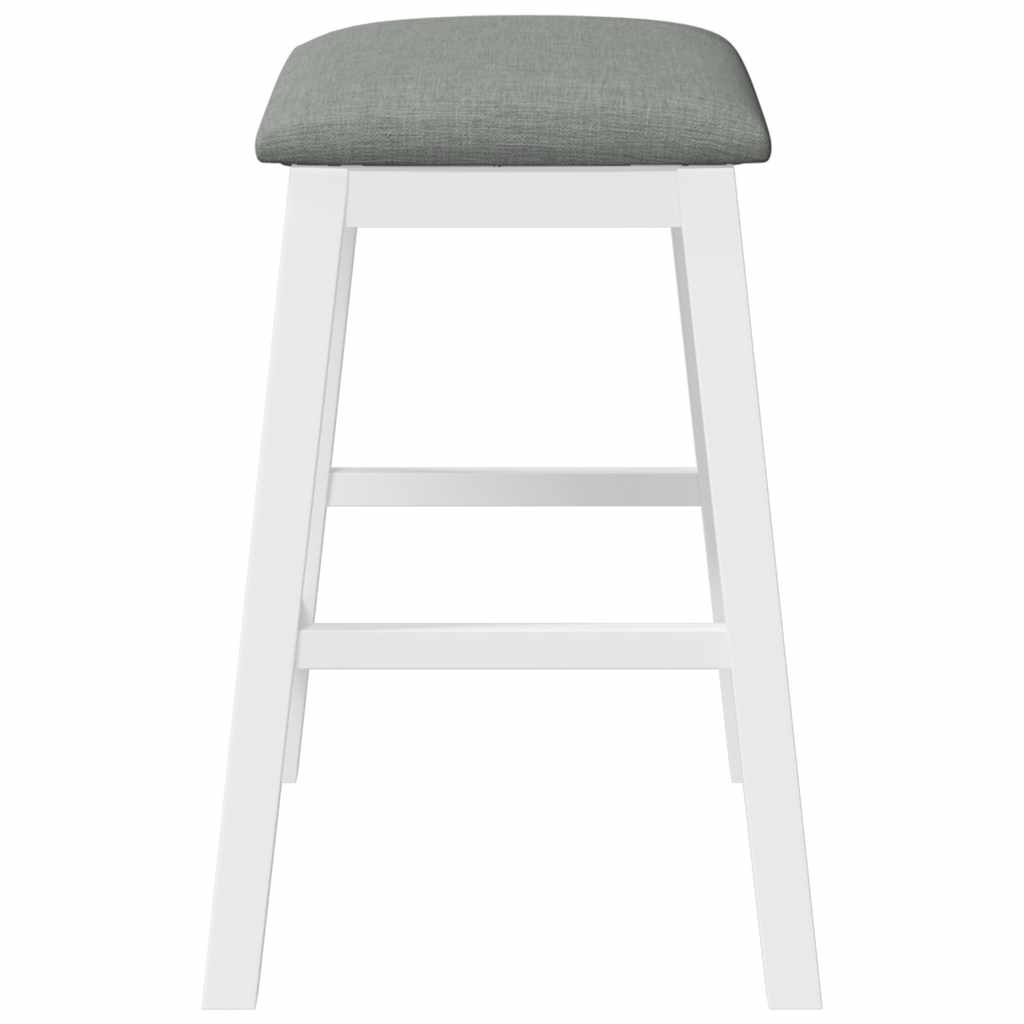 Barstühle mit Kissen 2 Stk. Braun Massivholz Gummibaum