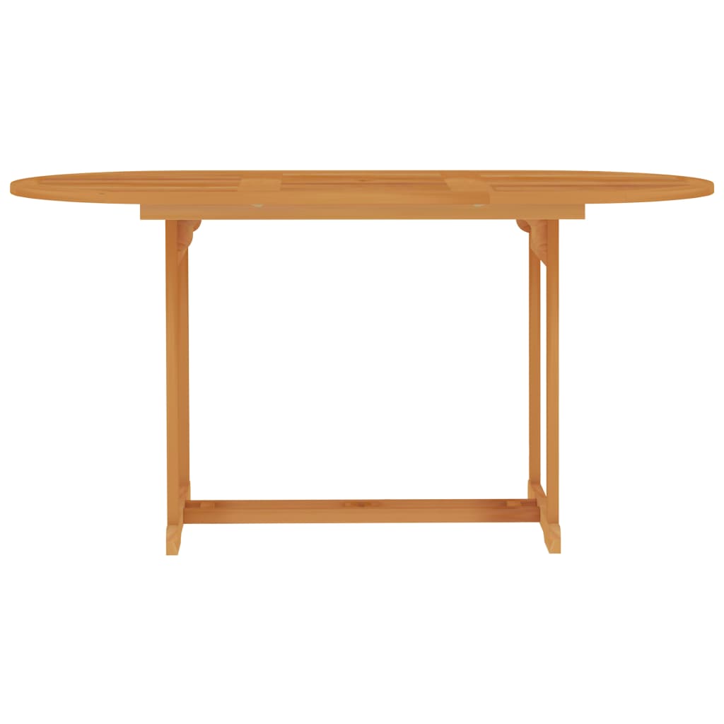 Gartentisch 180x90x75 cm Massivholz Teak