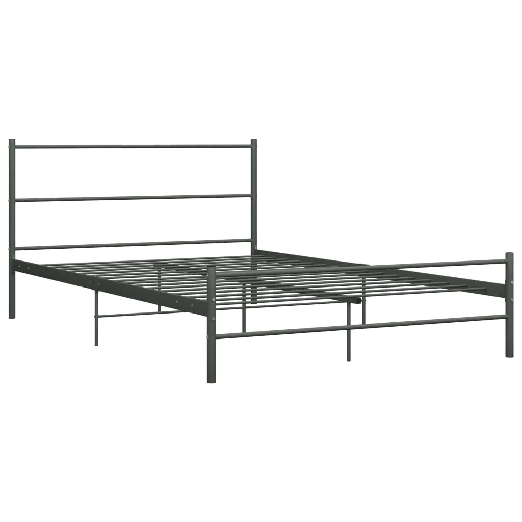 Bettgestell Grau Metall 180×200 cm