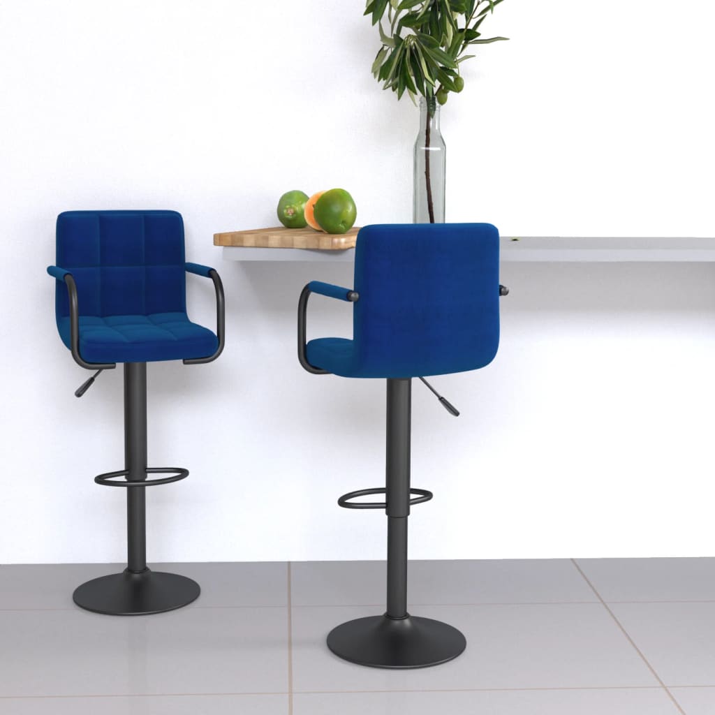 Barhocker Blau Stoff