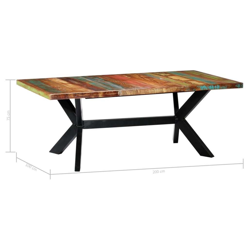 Esstisch Massivholz Mango und Stahlgestell 180 cm