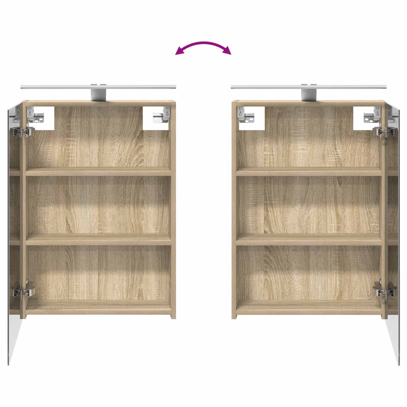Badezimmerschrank-Set 3 pcs 80 x 10,5 x 50 cm Holzwerkstoff