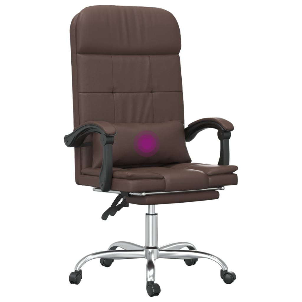 Bürostuhl mit Massagefunktion Schwarz Kunstleder