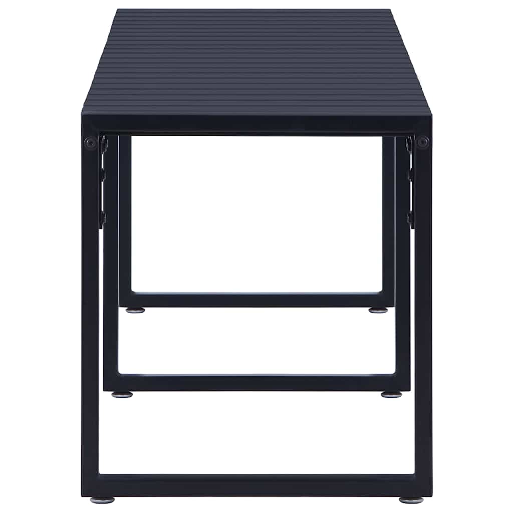 Gartenbank 120,5 cm PS-Platte Schwarz