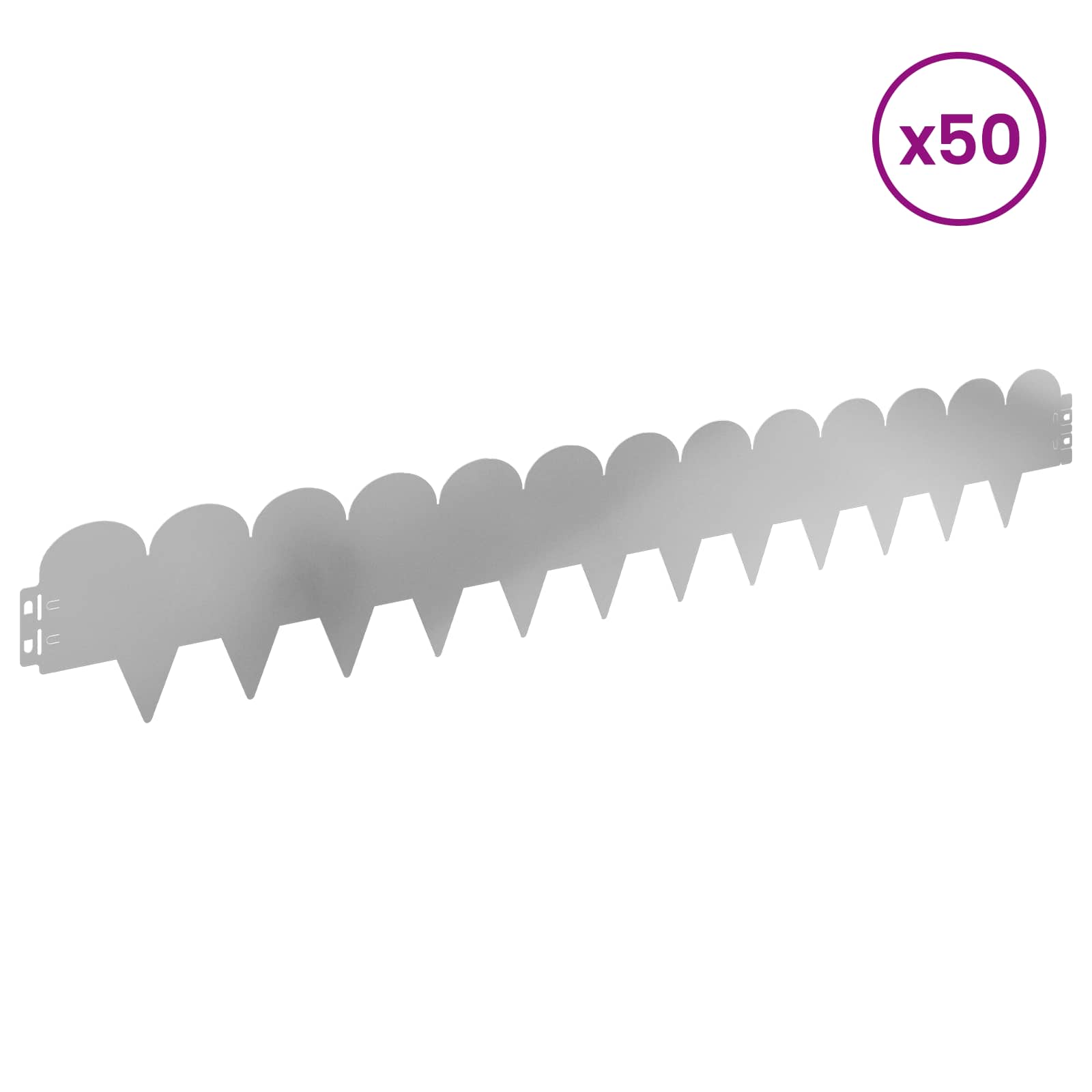 Raseneinfassung 10 pcs 103 x 15 cm Stahl Schwarz