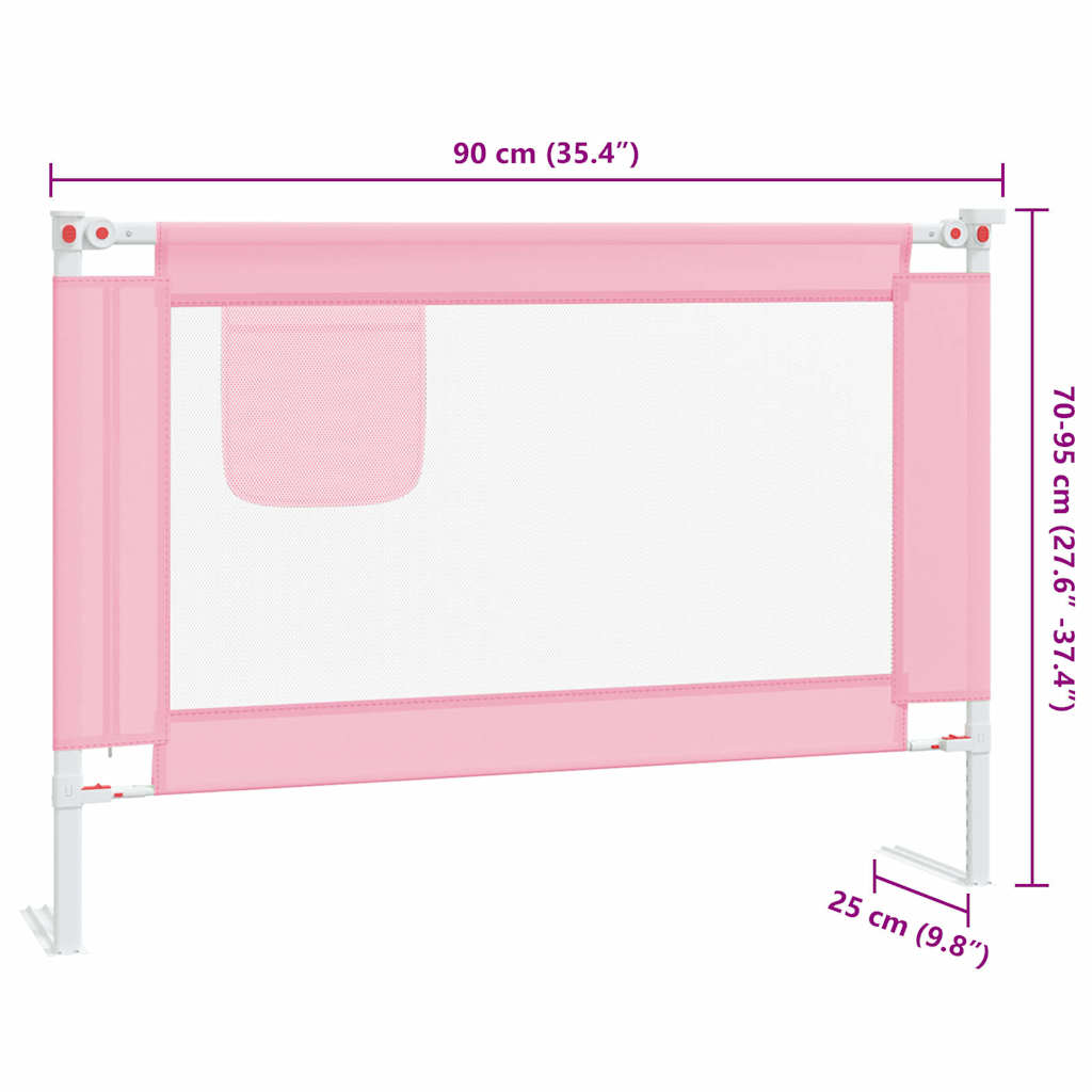 Kleinkind-Bettschutzgitter Grün 90x25 cm Stoff