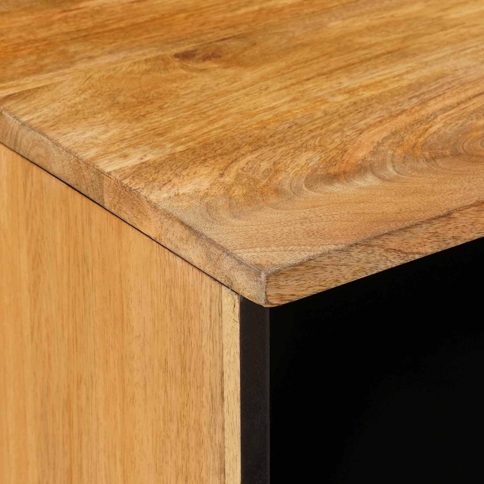 TV-Schränk mit Regal Walnuss 100 x 33 x 46 cm Massivholz Mango