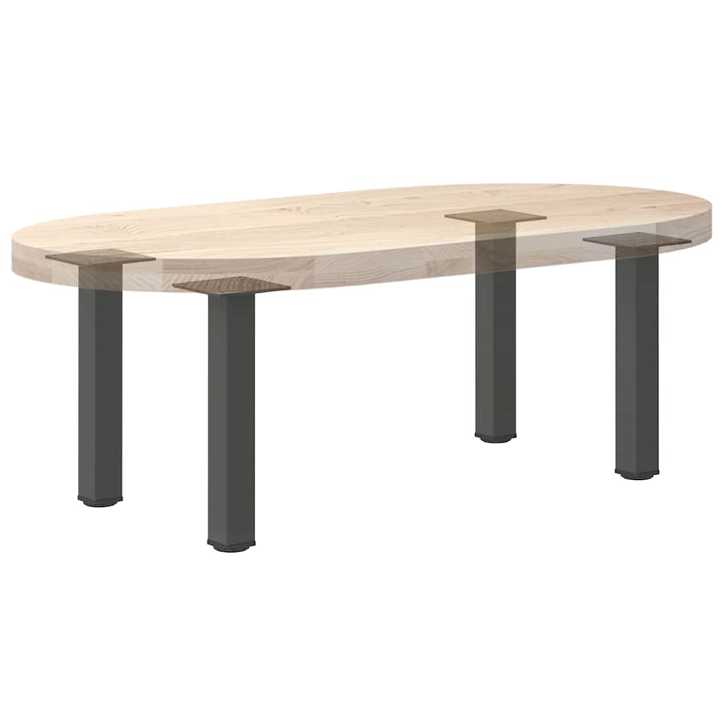 Bartischbeine 4 Stk. Schwarz 100-102 cm Stahl