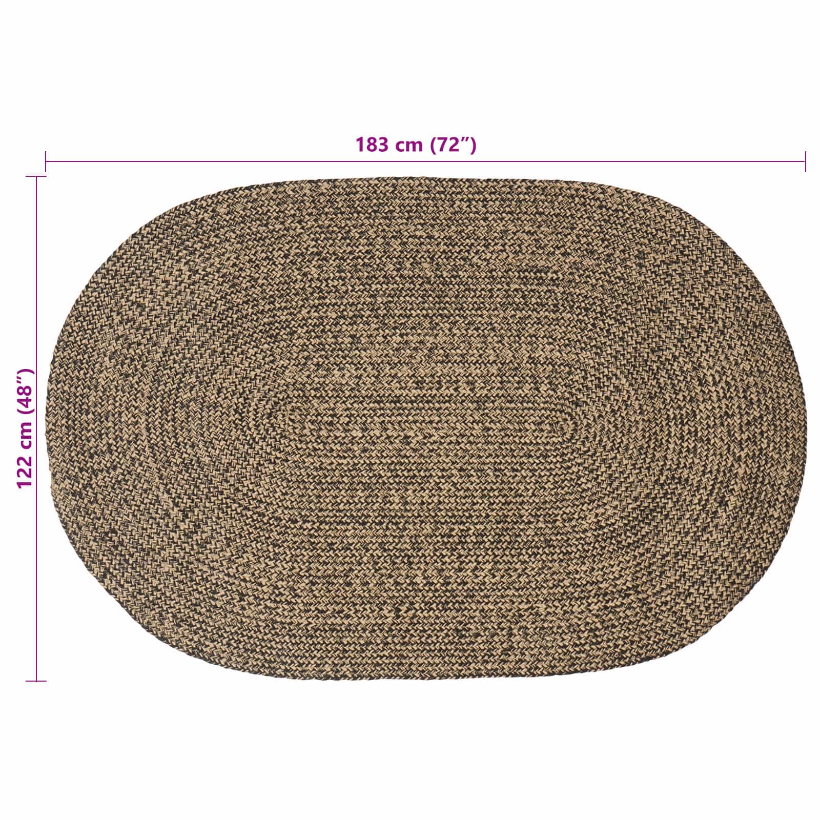 Bereichsteppiche Weiß 100 x 152 cm Jute