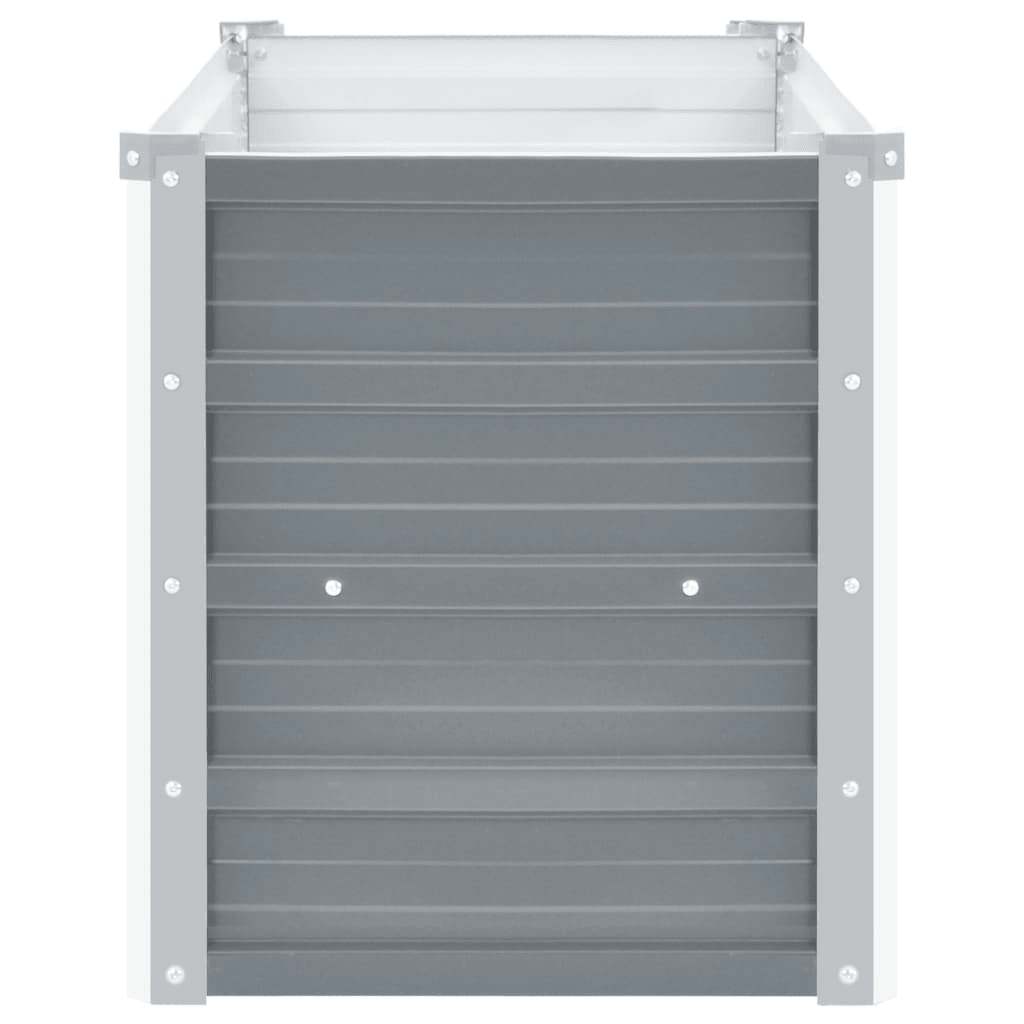 Hochbeet 160 x 80 x 77 cm Verzinkter Stahl Grau
