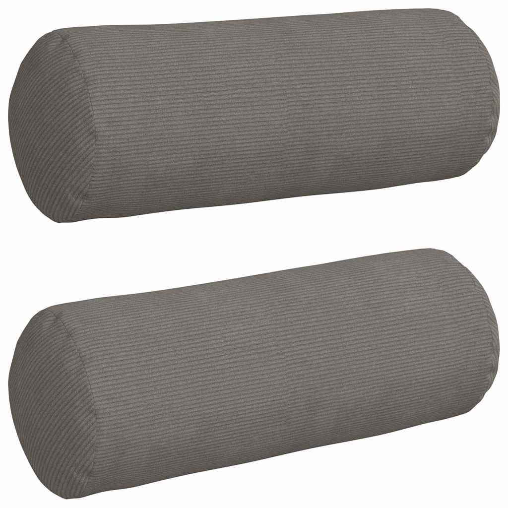 Bolsterkissen 2 pcs Hellgrau Ø 15 x 40 cm Cordstoff