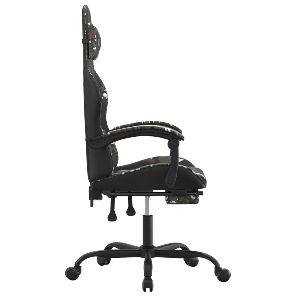 Gaming-Stuhl Drehbar Schwarz und Grün Kunstleder