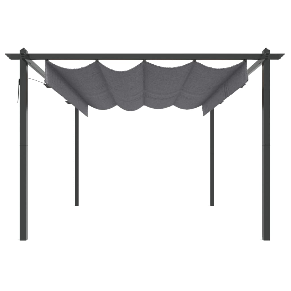Pavillon mit Ausziehbarem Dach 3x3 m Creme