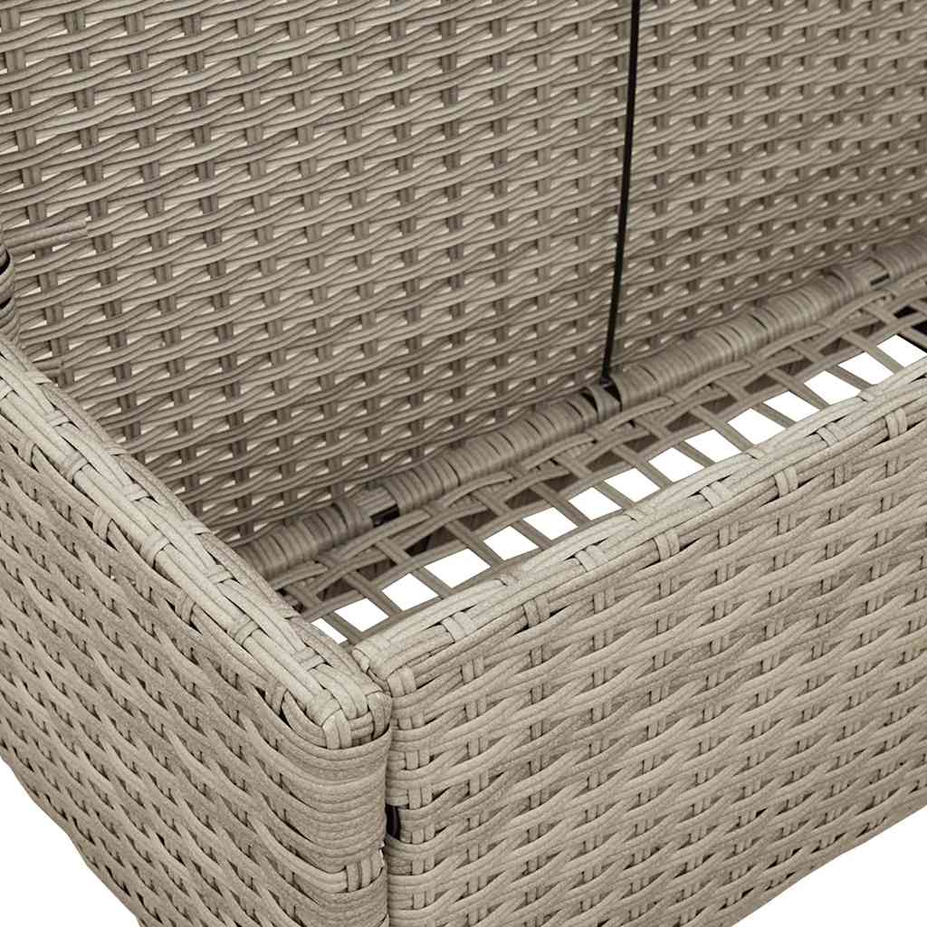 Pool Aufbewahrungsbehälter Schwarz 110x100x57 cm Poly Rattan