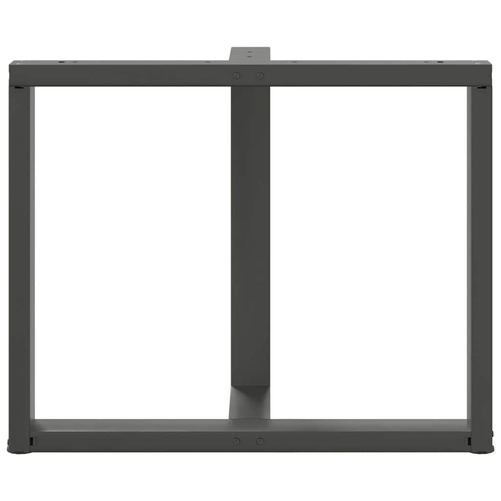 Couchtischbeine T-Form 2 Stk. Schwarz 30x25x(30-31) cm Stahl