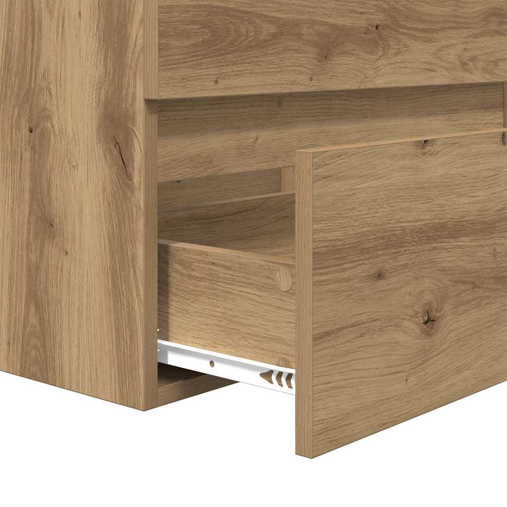 2-tlg. Badmöbel-Set Weiß Holzwerkstoff