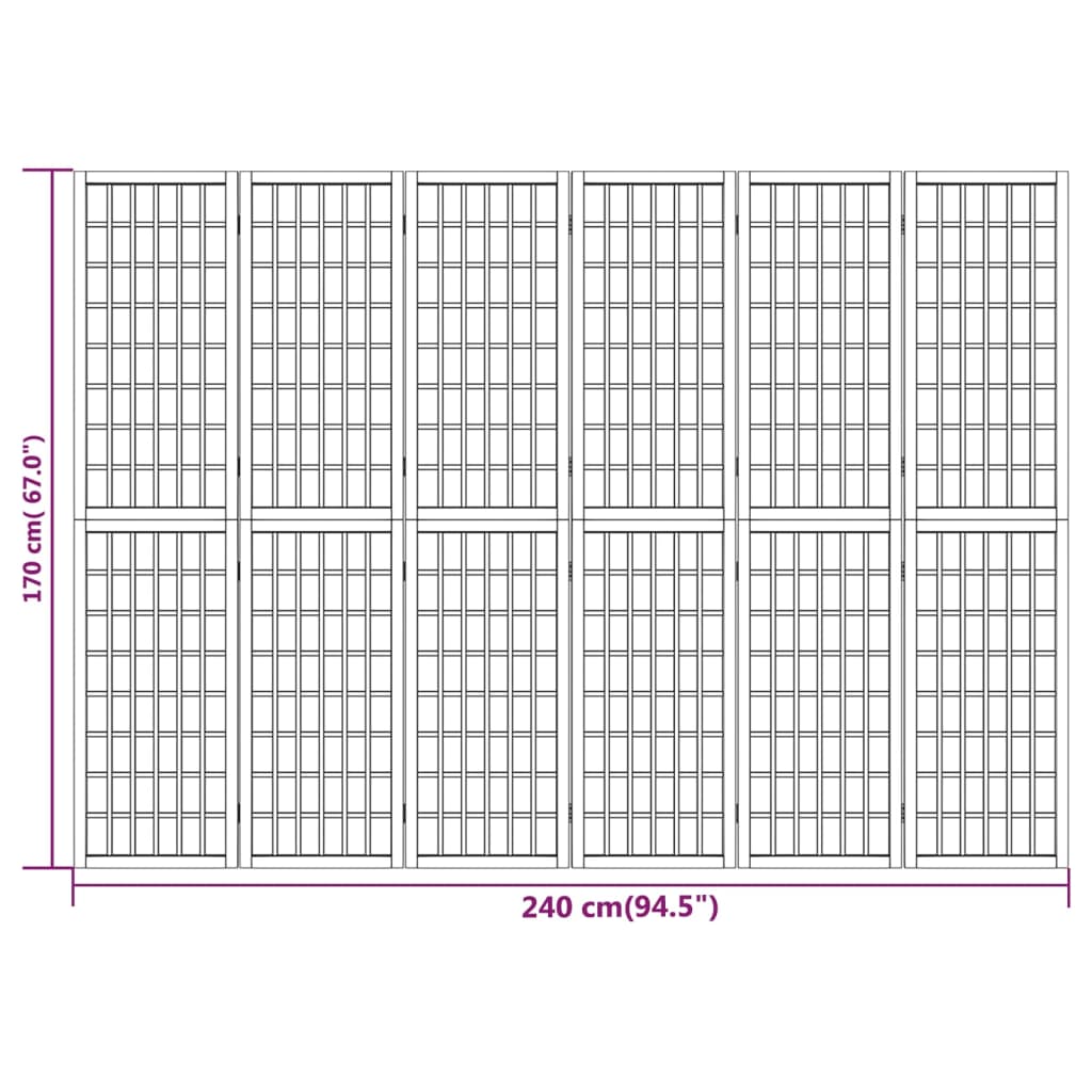 3-tlg. Paravent Japanischer Stil Faltbar 120x170 cm Schwarz