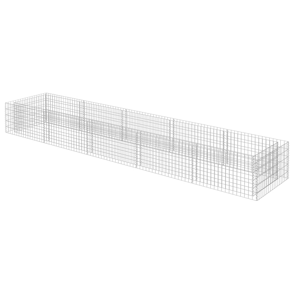 Gabionen-Hochbeet Verzinkter Stahl 450×90×100 cm