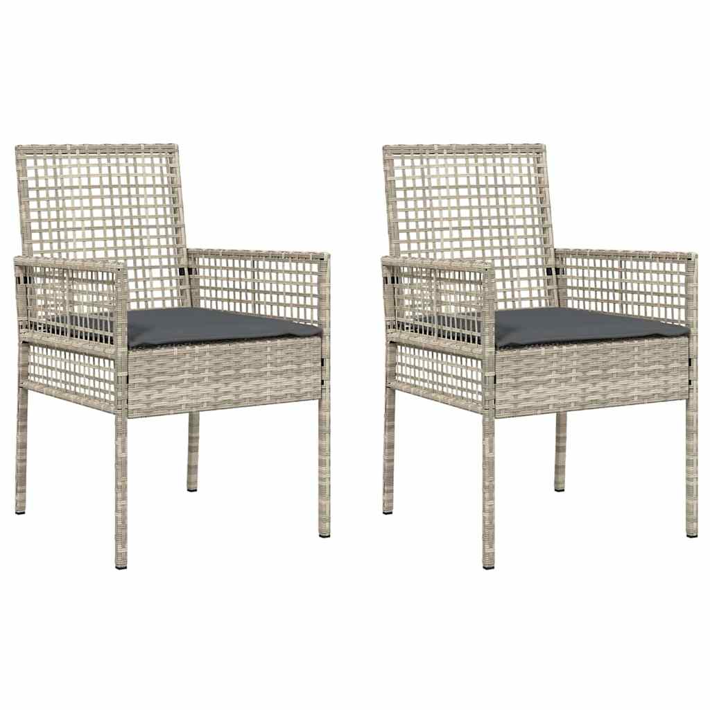 Gartenstuhl 2 pcs Schwarz 55 x 53 x 85 cm Poly-Rattan