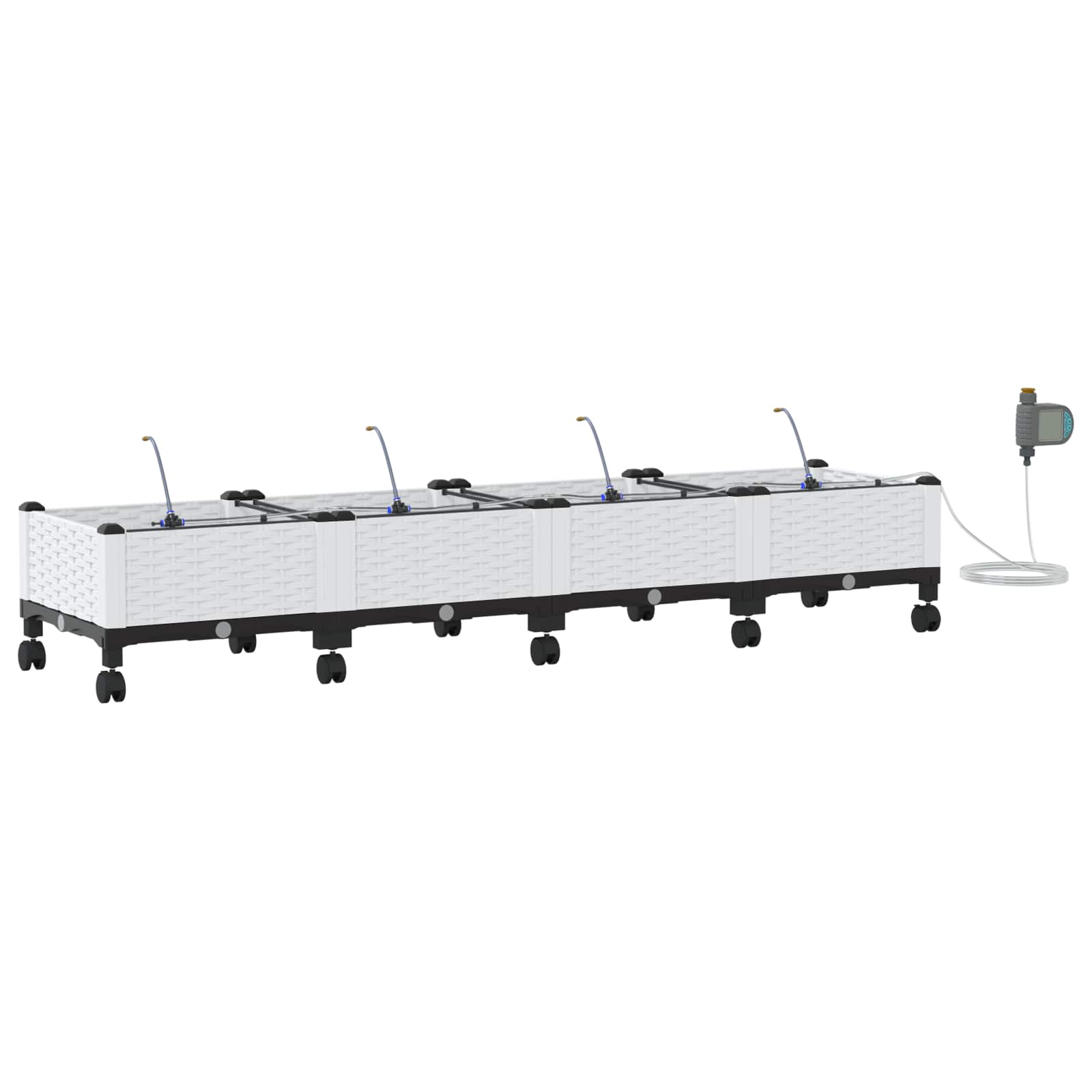 Garten-Pflanzgefäß 4 Stk. Braun 160 x 40 x 22 cm PP