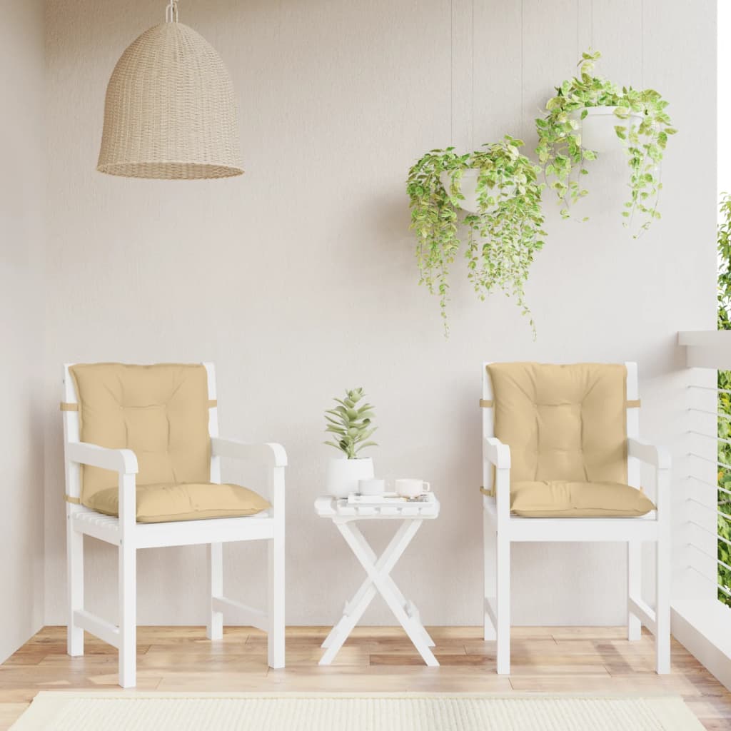 Niedriglehner-Auflagen 2 Stk Melange Anthrazit 100x50x7cm Stoff