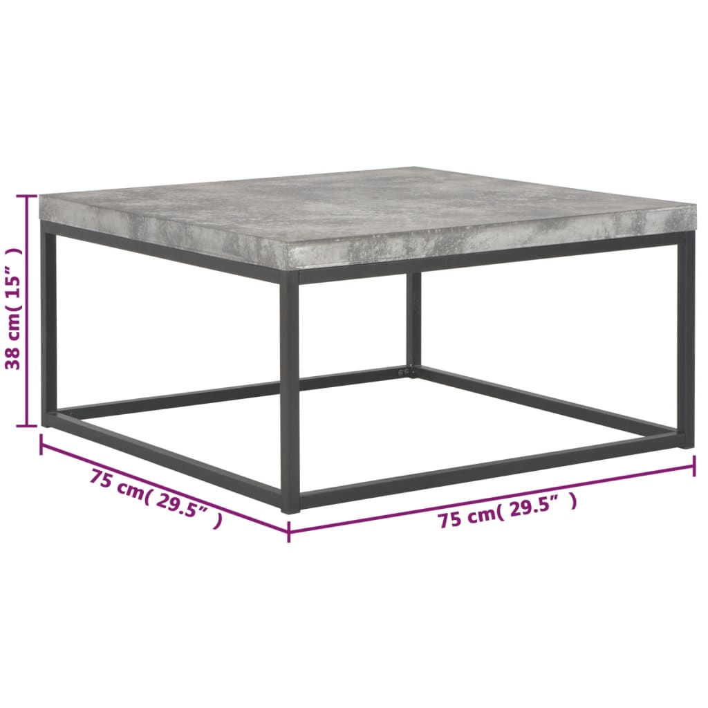 Couchtisch 55x55x53 cm Betonoptik
