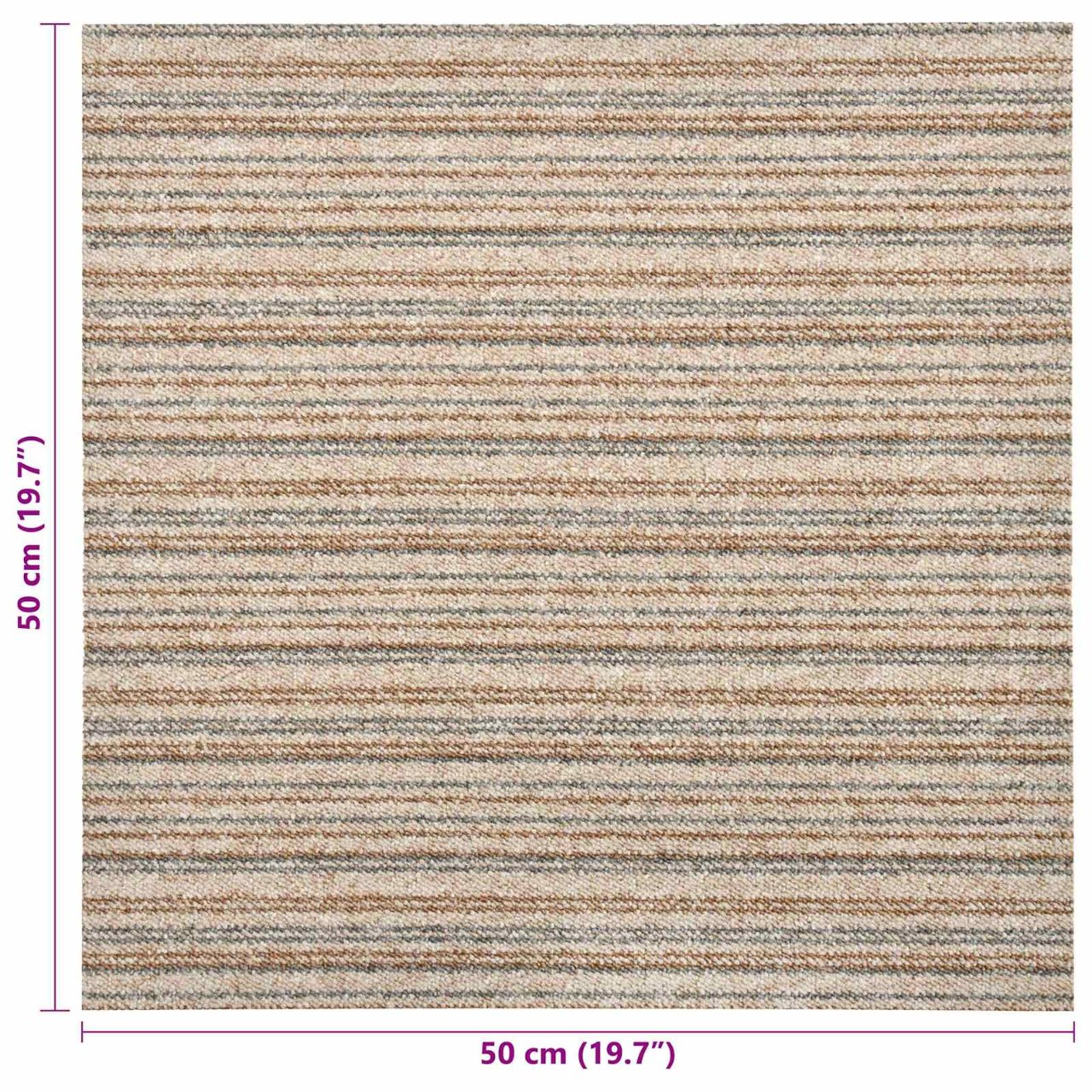 Teppich 20 pcs Gestreiftes Anthrazit 50 x 50 cm