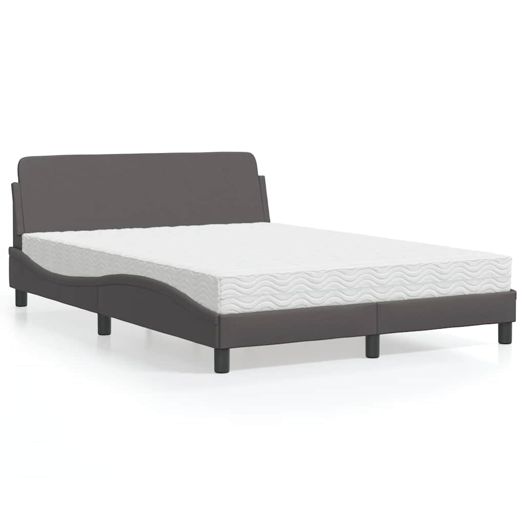Bett mit Matratze "Dover" Schwarz 80x200 cm Kunstleder