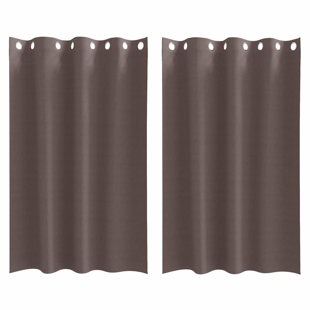 Verdunkelungs-Vorhänge mit Ringen 2 pcs Beige 140 x 140 cm