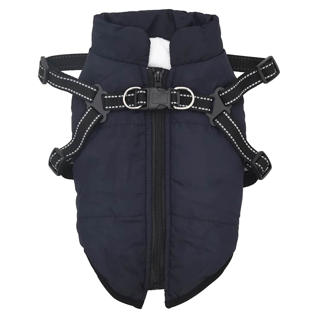 Hundemantel mit Geschirr Wasserdicht Reflektierend Lila L48
