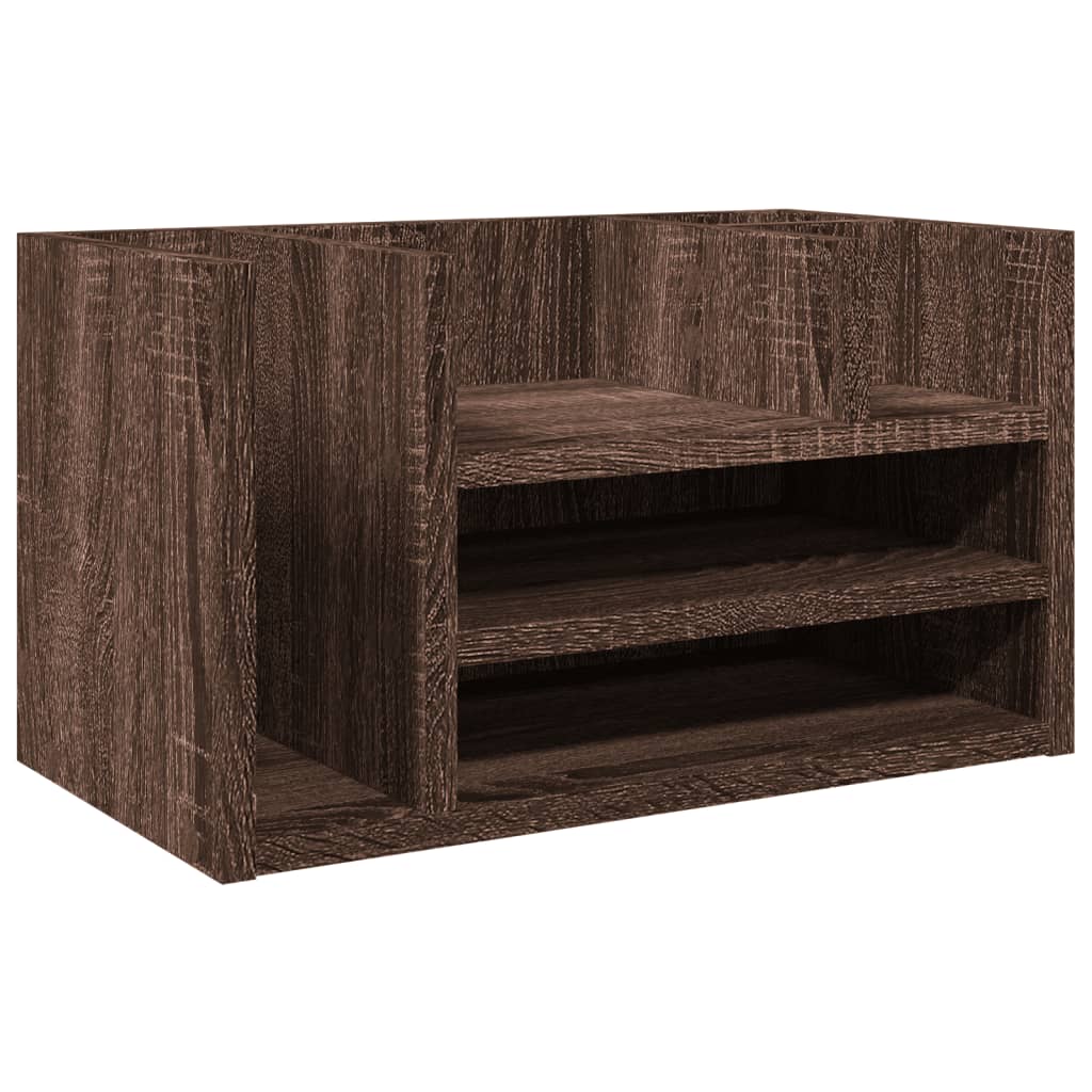 Schreibtisch-Organizer Weiß 44,5x24x25 cm Holzwerkstoff