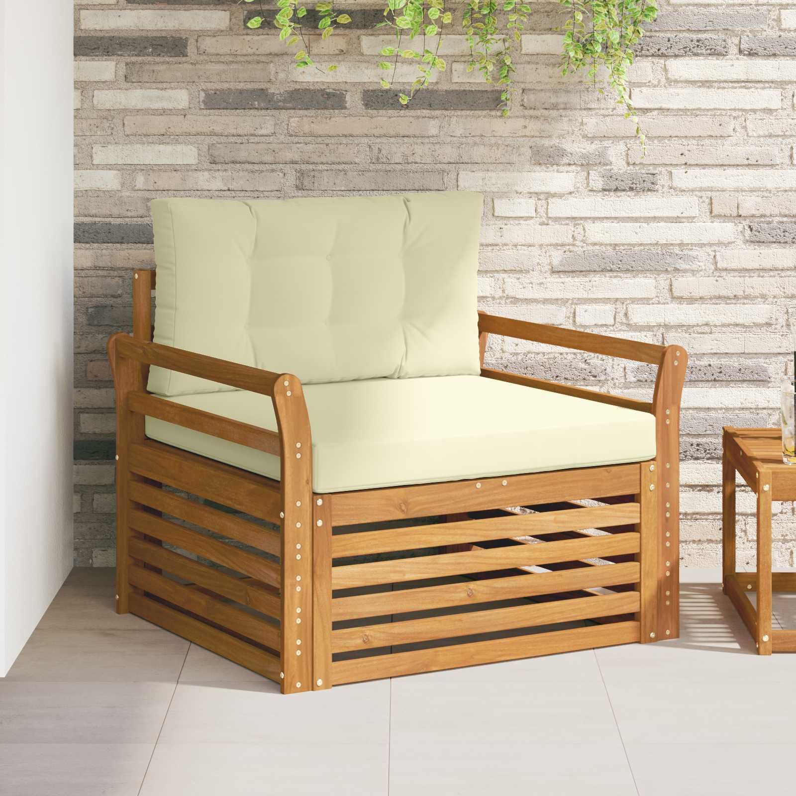 2 Stück Outdoor-Sofa Natur