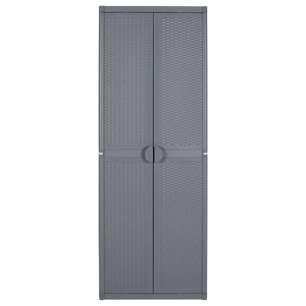 Gartenschrank Schwarz 65x45x88 cm PP Rattan-Optik
