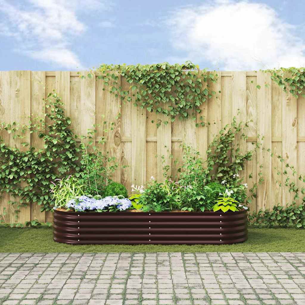 Hochbeet Grün 400 x 80 x 81 cm Stahl