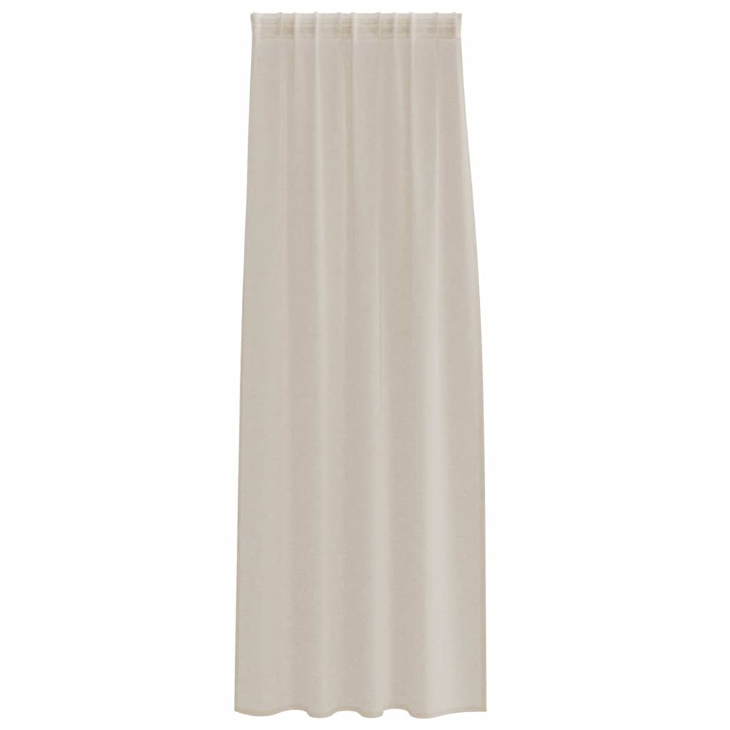 Voile-Vorhang mit Vorhängen 2 pcs Weiß 140 x 140 cm Polyester