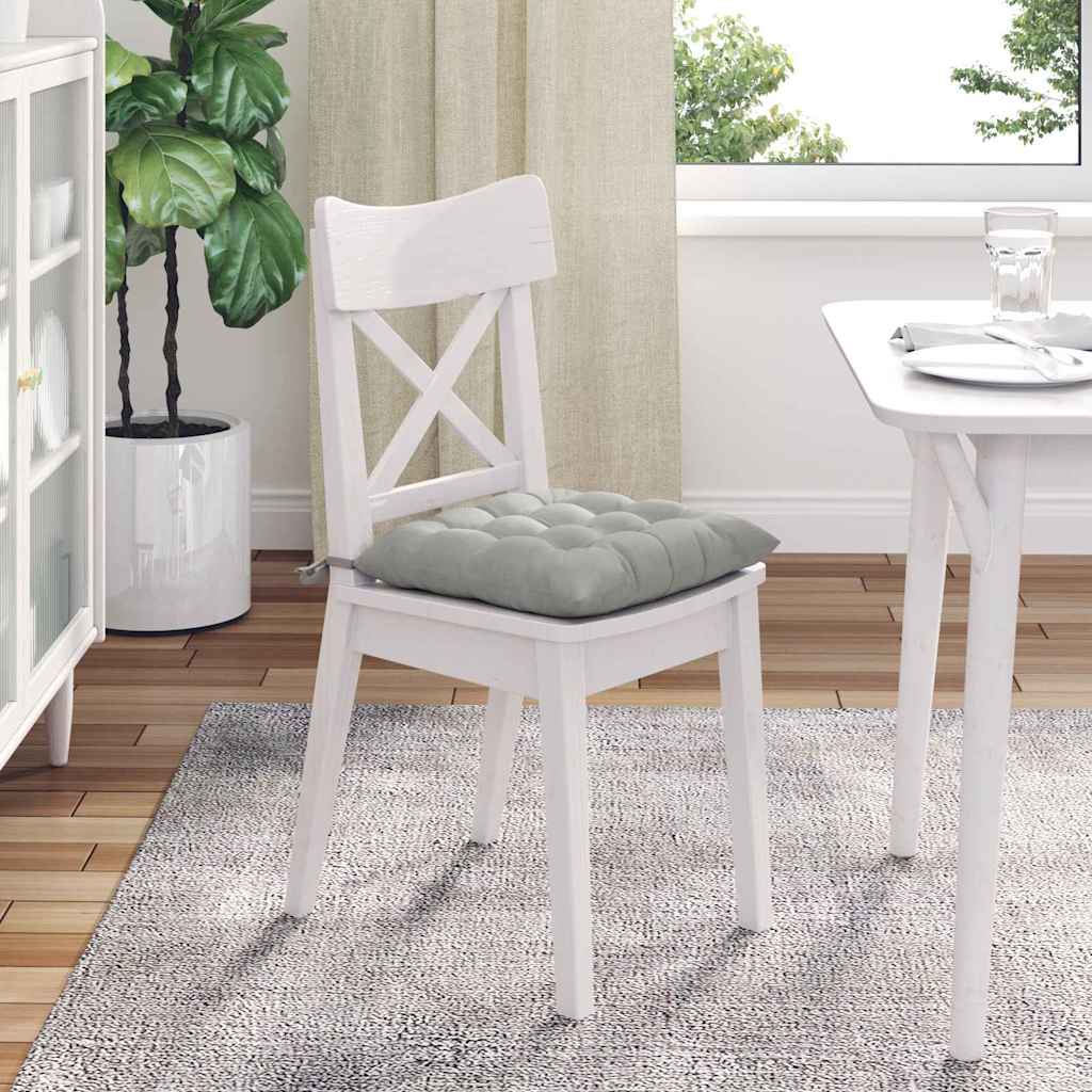 Sitzkissen 4 Stück Taupe 40 x 40 x 6 cm Mikrofaser