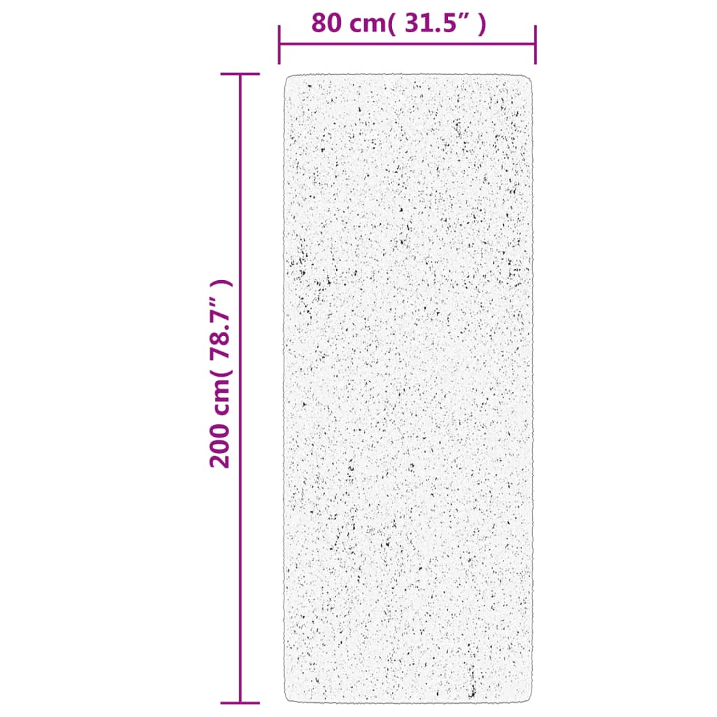 Teppich OVIEDO Kurzflor Anthrazit 120x120 cm