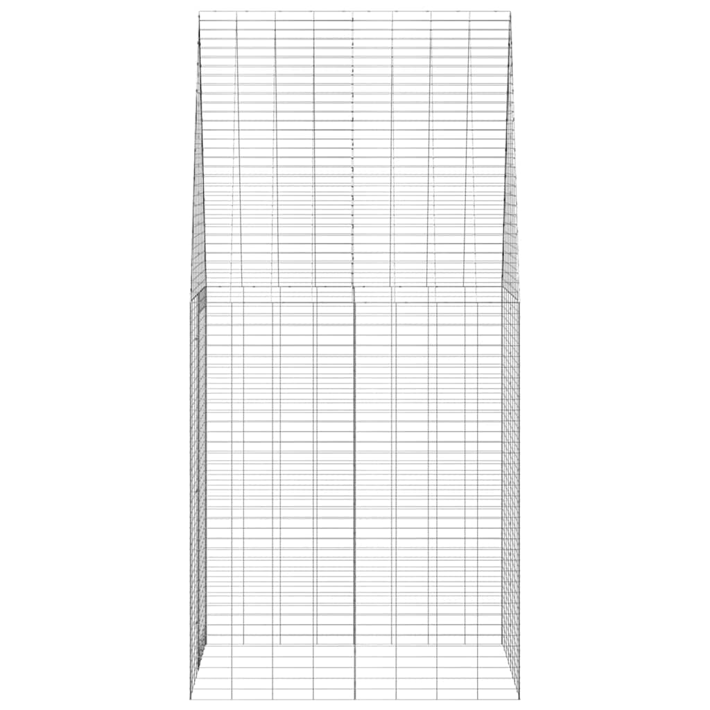 Hühnerkäfig 2 pcs Silber 600 x 100 x 210 cm Verzinkter Stahl