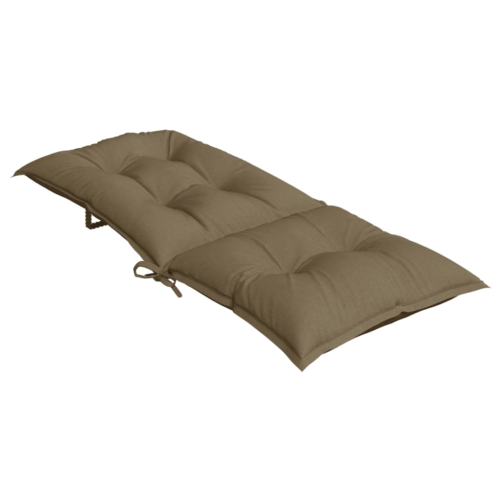 Hochlehner-Auflagen 2 Stk. Melange Anthrazit 120x50x7cm Stoff
