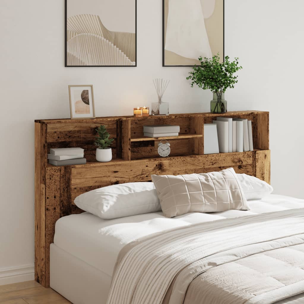 Bett-Kopfteil mit Ablagen Weiß 100x19x103,5 cm