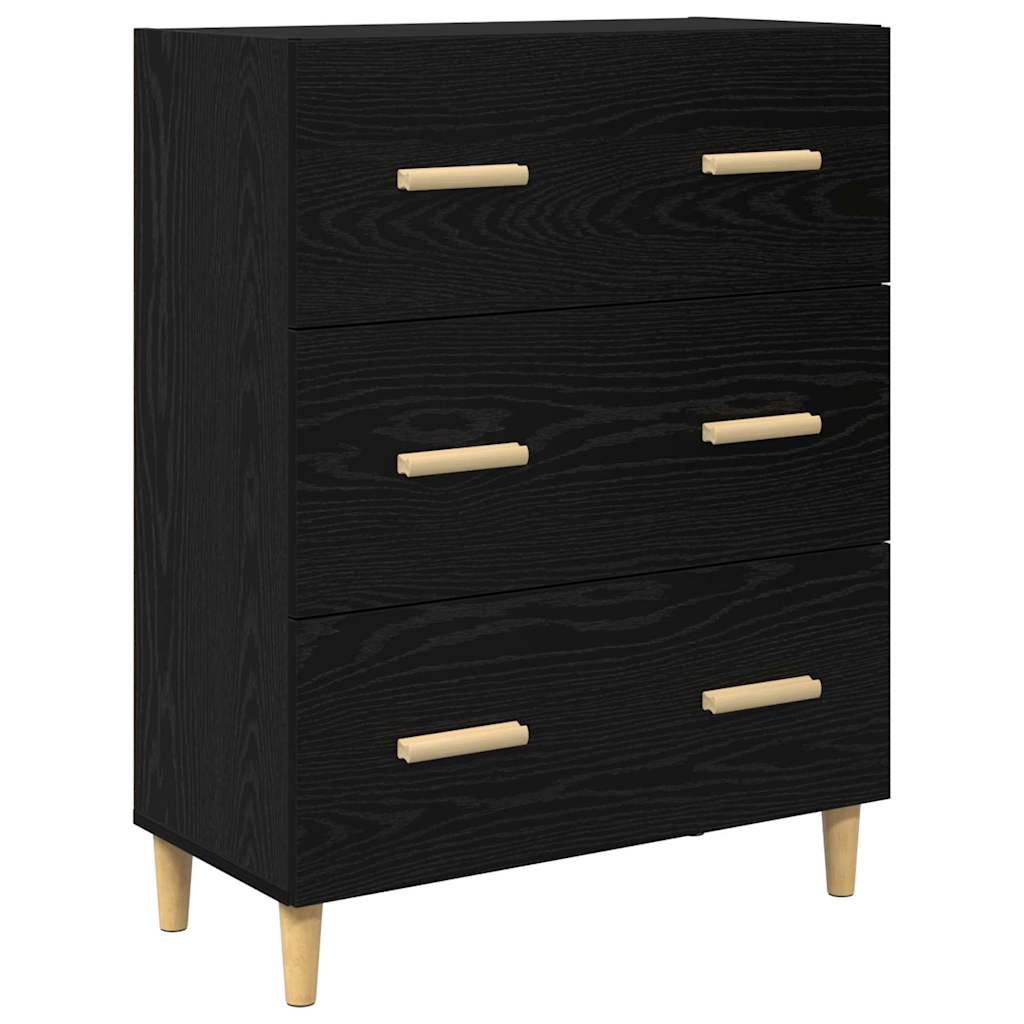 Highboard Altholz 69,5 x 34 x 180 cm Engineered Wood und Glas