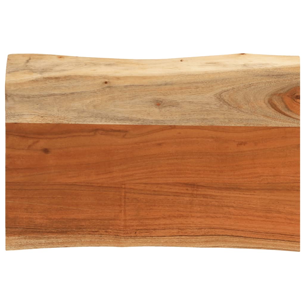 Tischplatte 40x40x2,5 cm Rechteckig Massivholz Akazie Baumkante