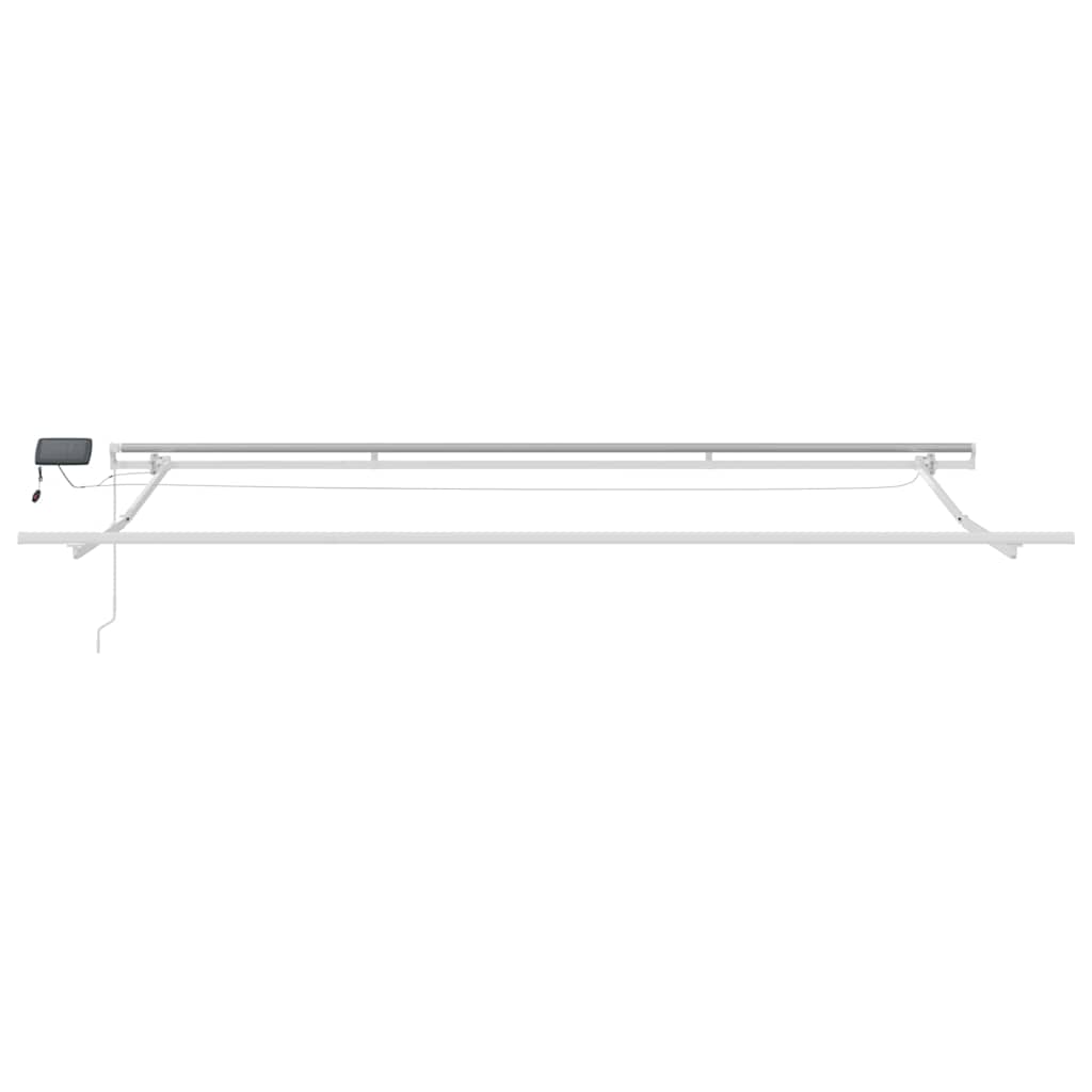 Markise Manuell Einziehbar mit LED 300x250 cm Blau und Weiß
