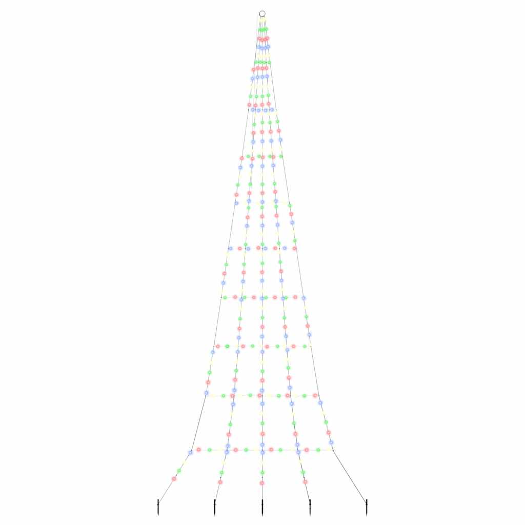 LED Weihnachtsbaum mit Erdspießen Warmes Weiß 182 cm Metall