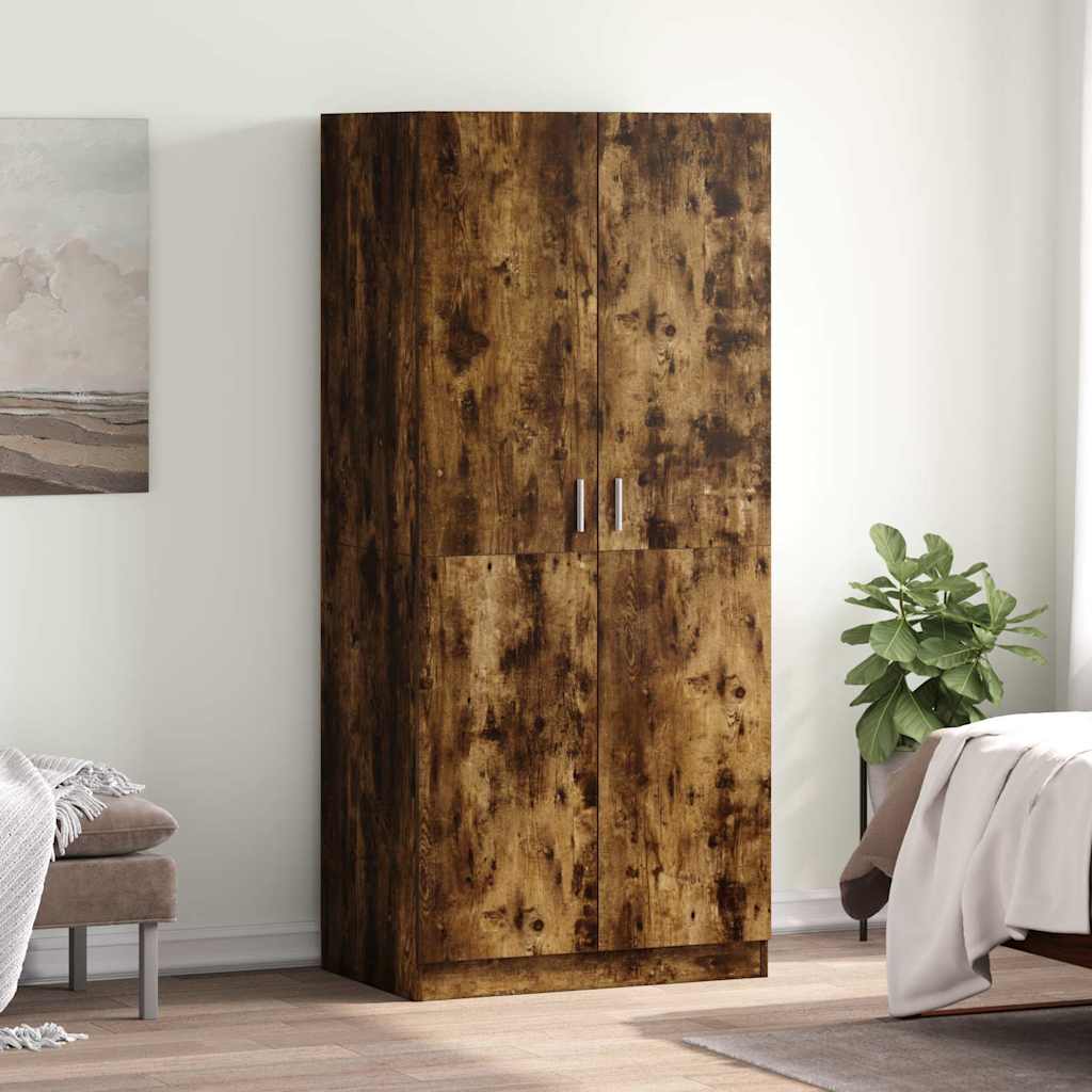 Kleiderschrank Weiß 80x52x180 cm Holzwerkstoff