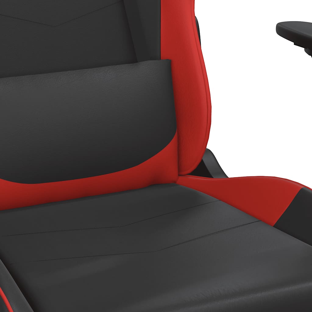 Gaming-Stuhl mit Massagefunktion Schwarz und Rot Kunstleder