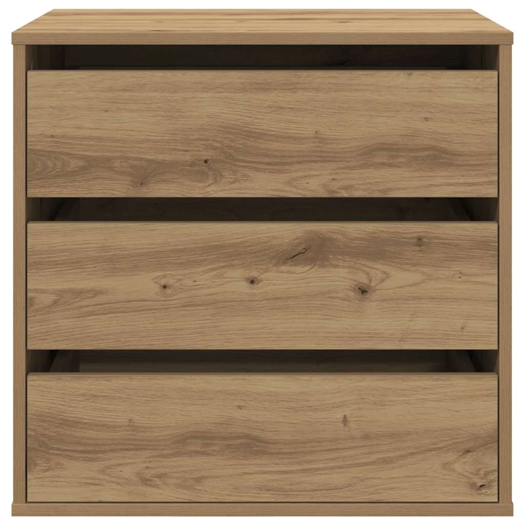 Schubladenschrank Schwarz Eichen-Optik 41 x 40 x 58 cm