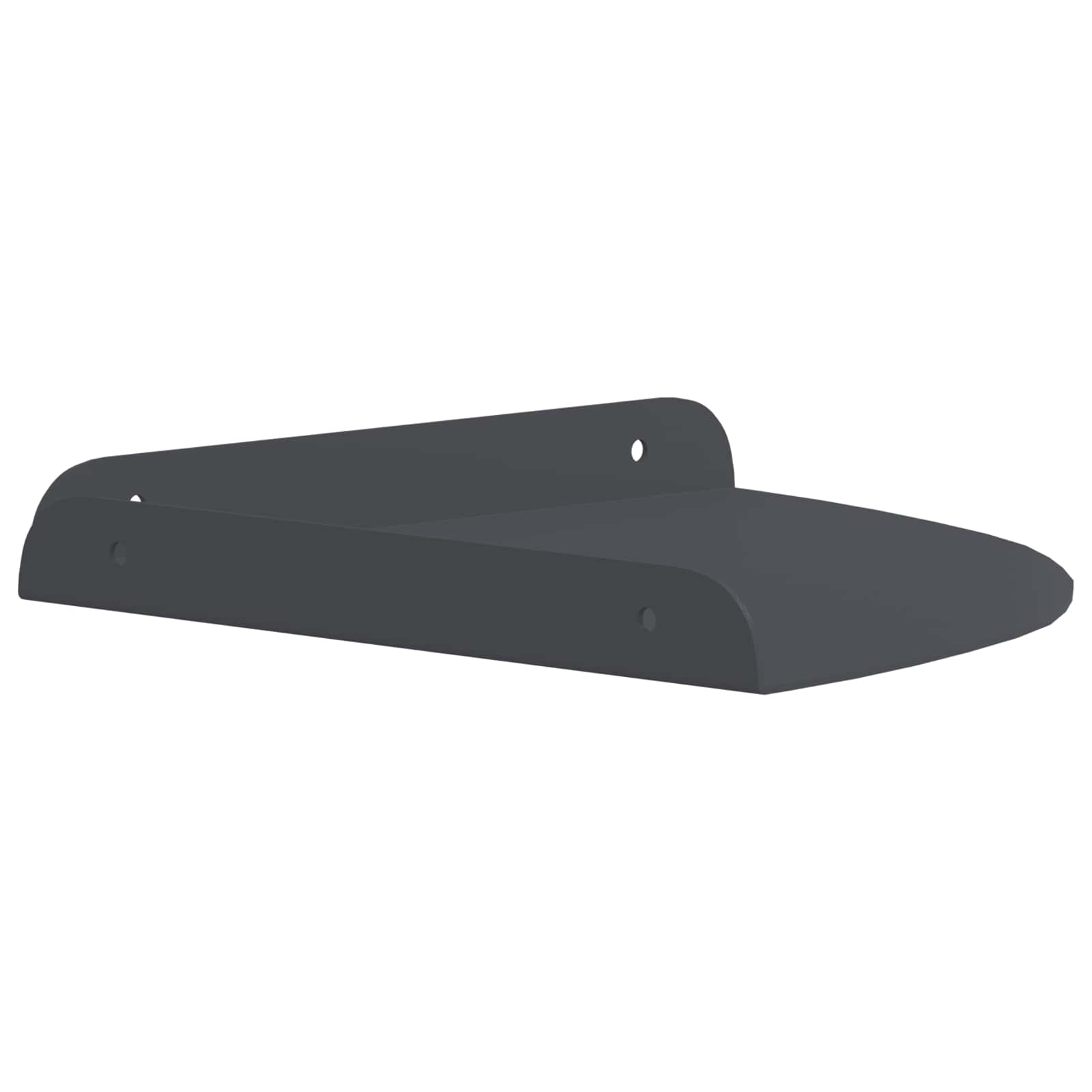 Schwebendes Regal mit Regal 2 pcs Schwarz 15 x 15 x 2 cm