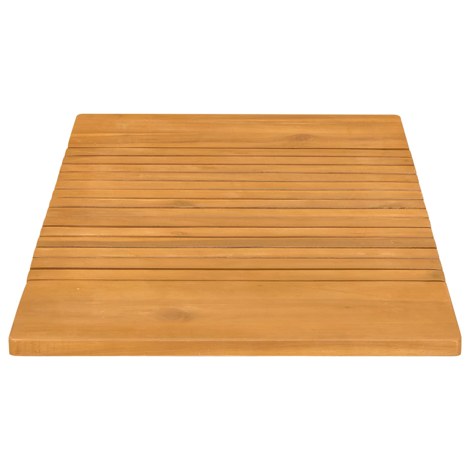 Badematte Uni Braun 59 x 40 cm Massives Akazienholz